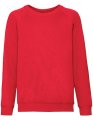 Kinder Sweater Classic Raglan Fruit of the Loom Rood
